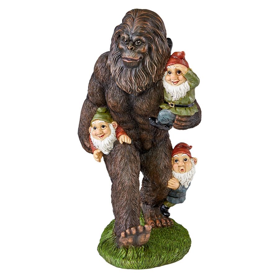 Schlepping the Garden Gnomes Bigfoot Statue