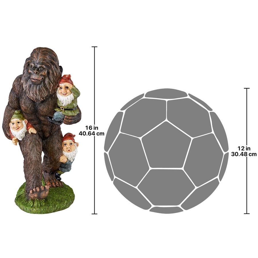 Schlepping the Garden Gnomes Bigfoot Statue