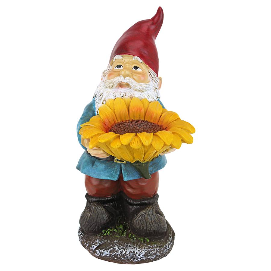 Sunflower Sammy Garden Gnome Statue