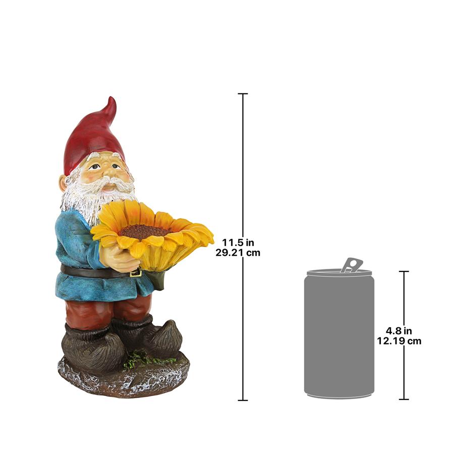 Sunflower Sammy Garden Gnome Statue