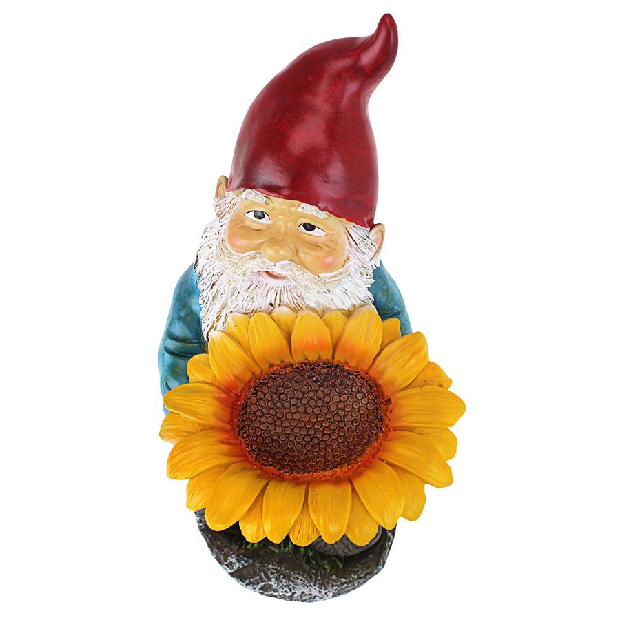 Sunflower Sammy Garden Gnome Statue