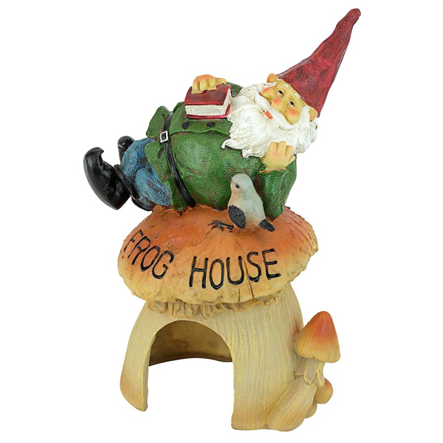 Gnome Frog House Garden Statue
