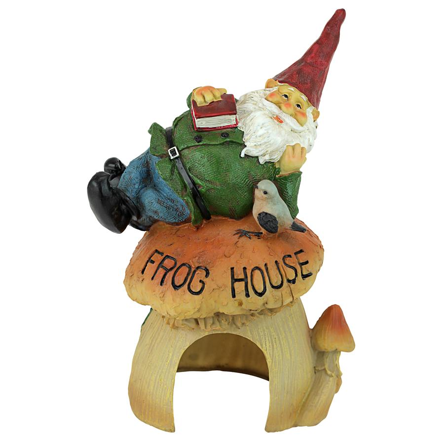 Gnome Frog House Garden Statue