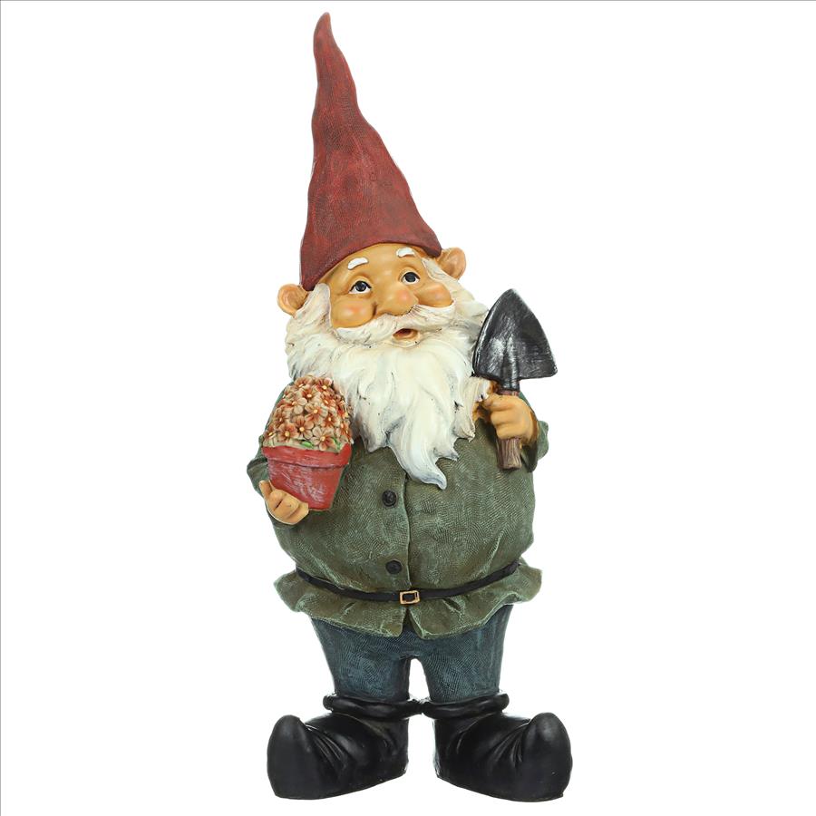 Dagobert with Gifts Garden Gnome Statue