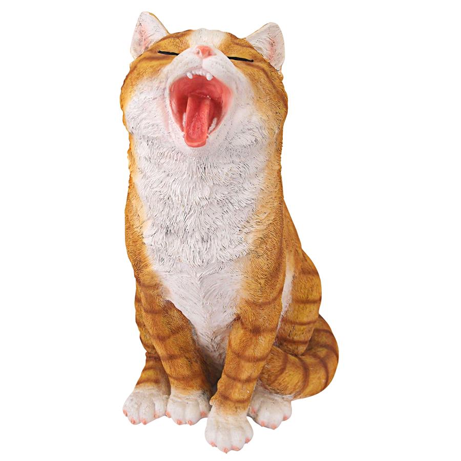 Lazy Daze Kitty Yawning Cat Statue