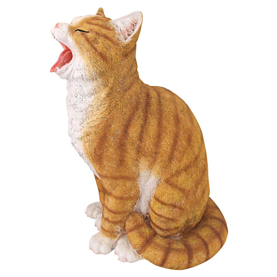 Lazy Daze Kitty Yawning Cat Statue