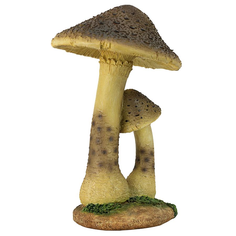 Mystic Forest Red and Tan Mushroom Statue: Tan