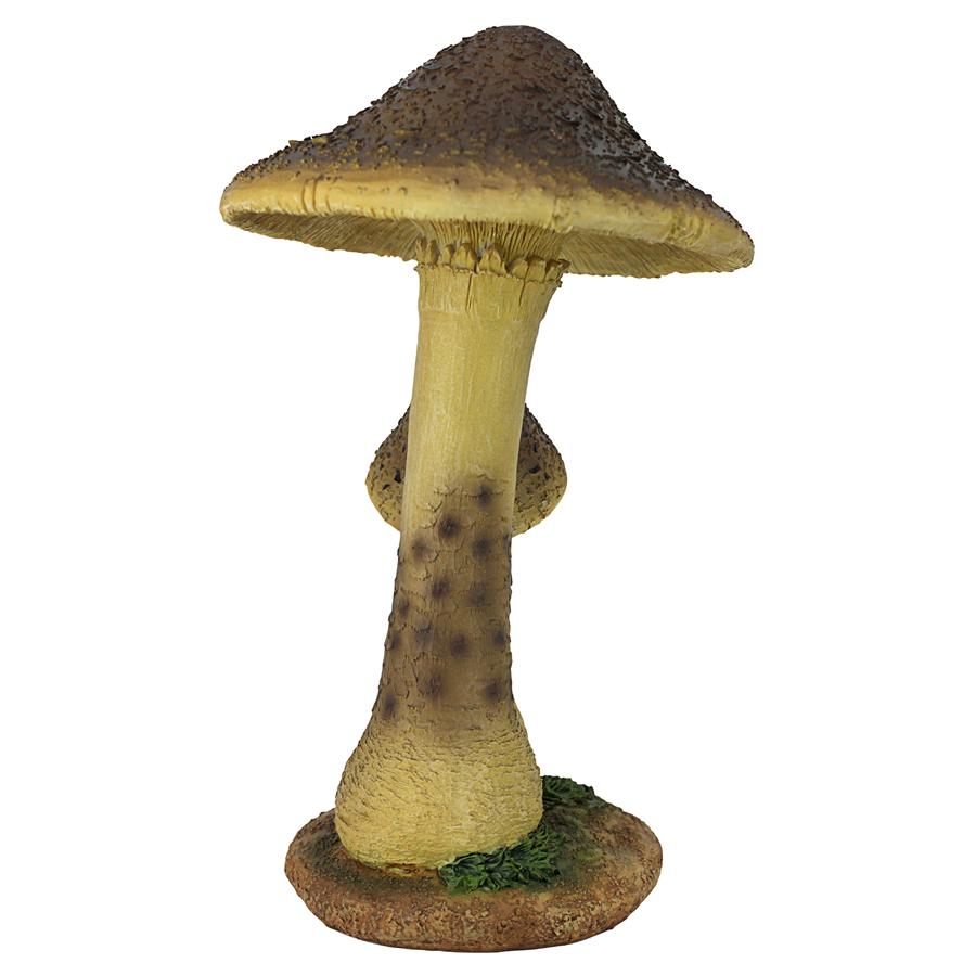 Mystic Forest Red and Tan Mushroom Statue: Tan