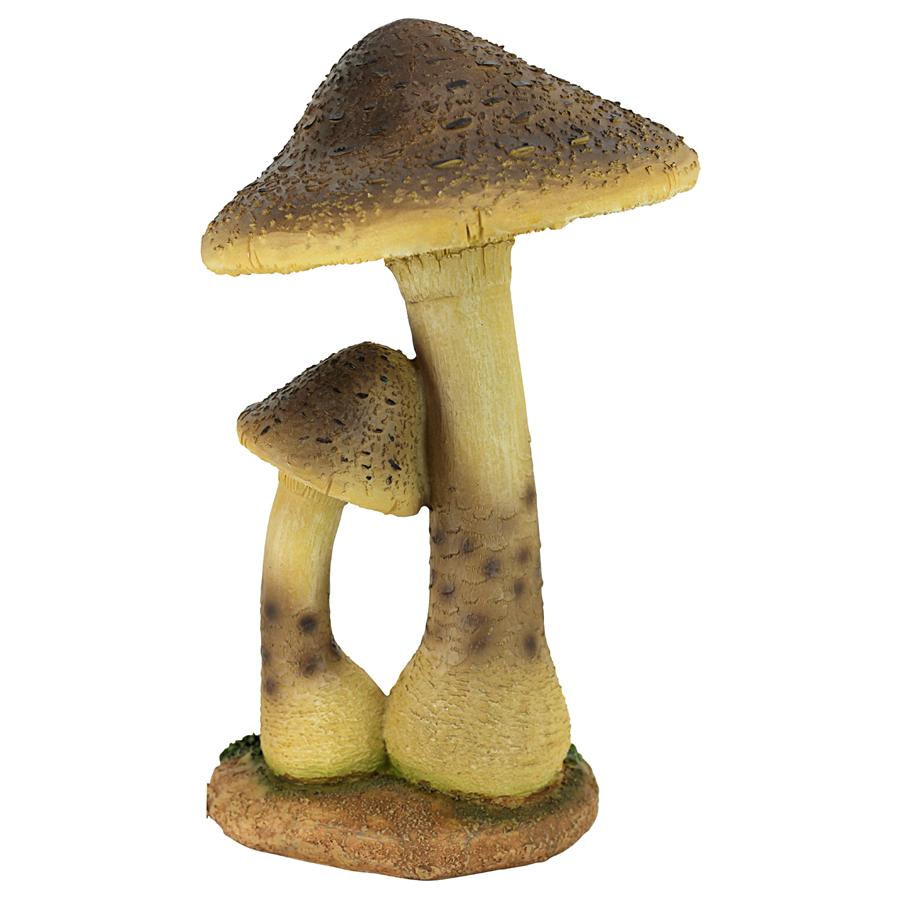 Mystic Forest Red and Tan Mushroom Statue: Tan