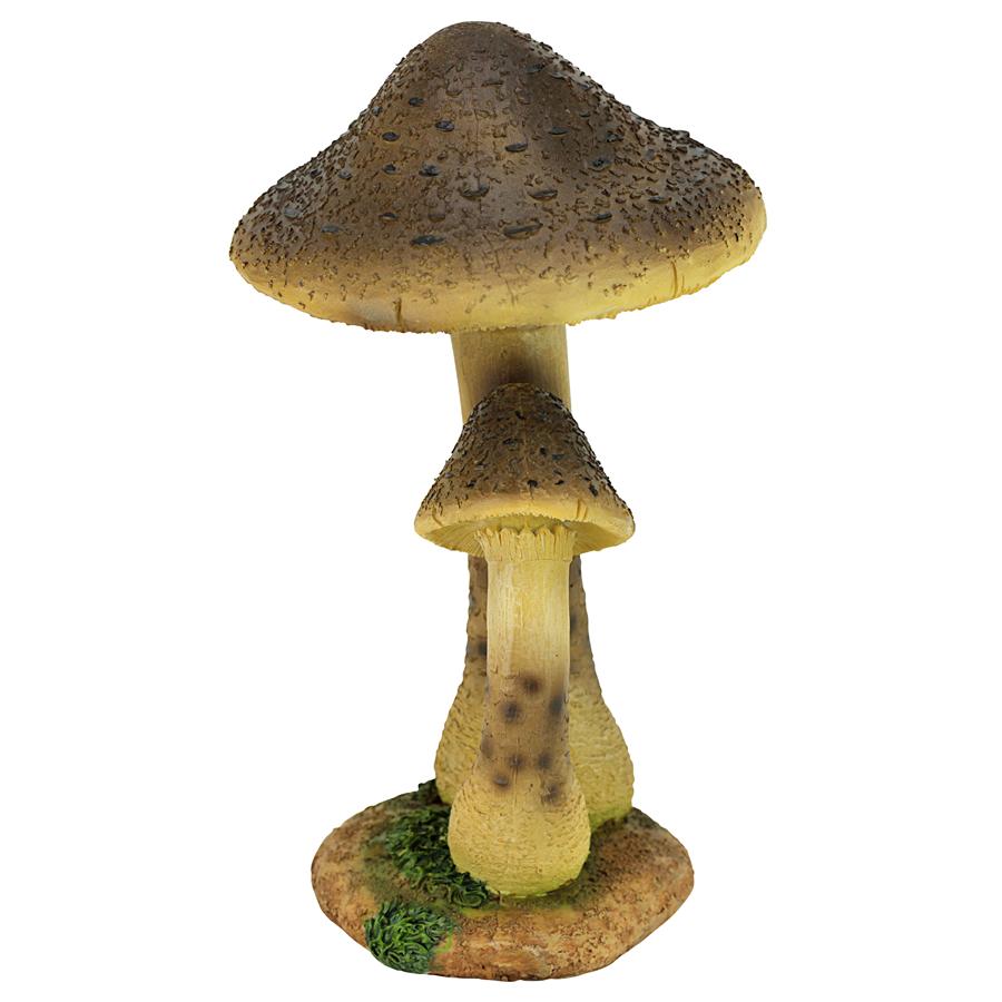 Mystic Forest Red and Tan Mushroom Statue: Tan