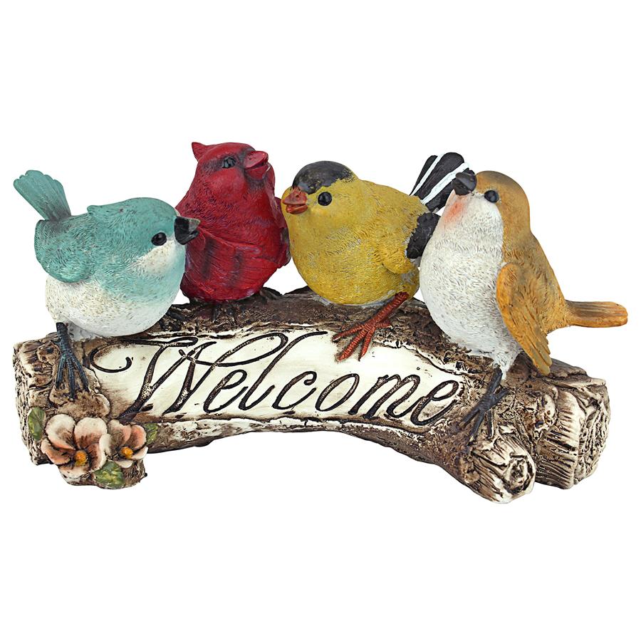 Birdy Welcome Sign Statue
