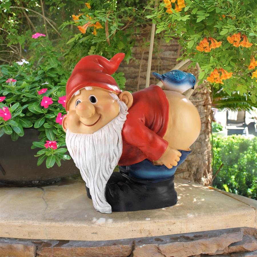 Loonie Moonie Bare Buttocks Garden Gnome Statue: Medium