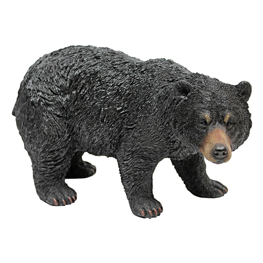 Walking and Standing Black Bear Statues: Walking