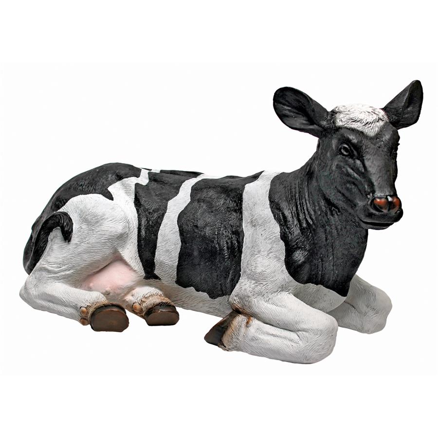 Daisy and Country Boy Cow Statues: Daisy