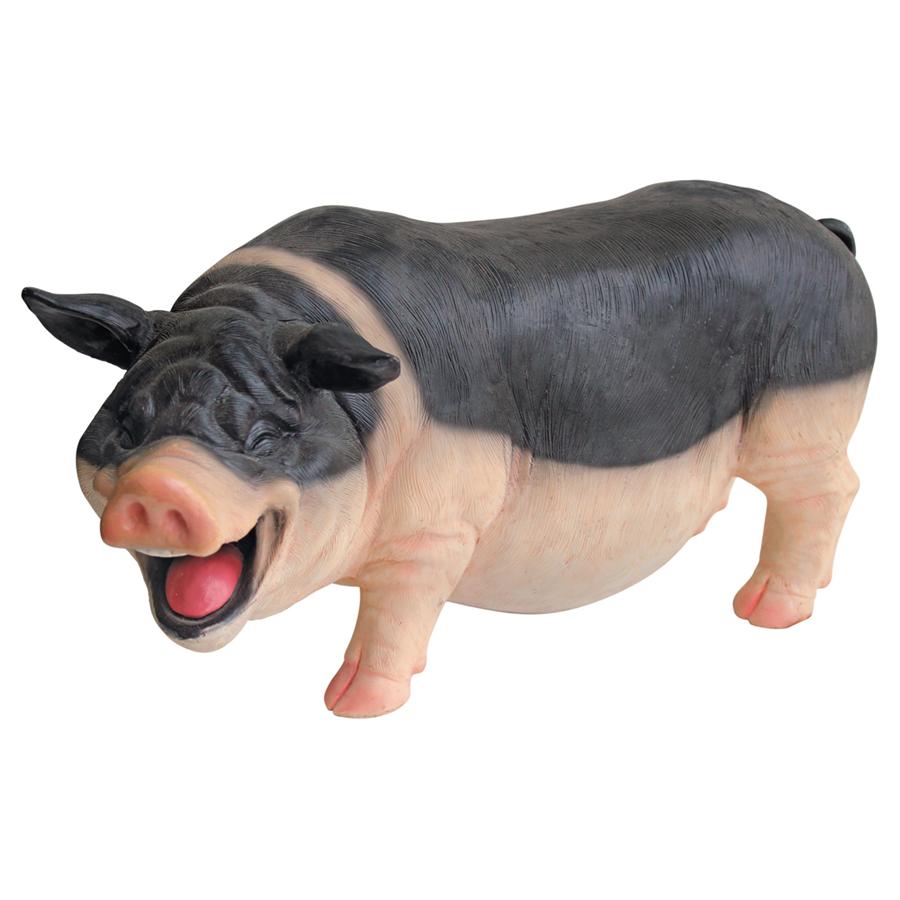 Laughing Pig Statue