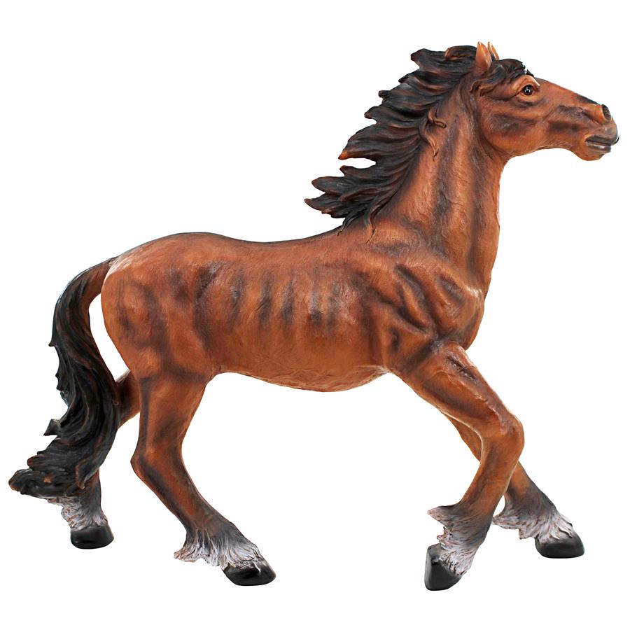 Unbridled Running Wild Mustang Horse Statue