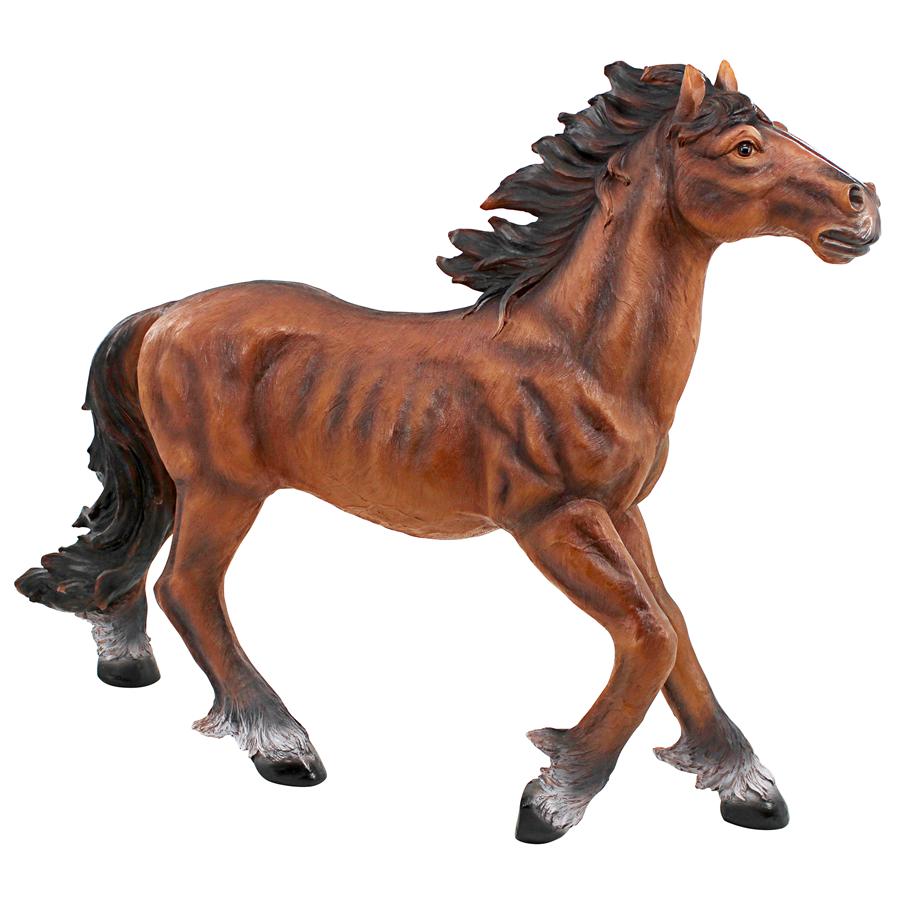 Unbridled Running Wild Mustang Horse Statue