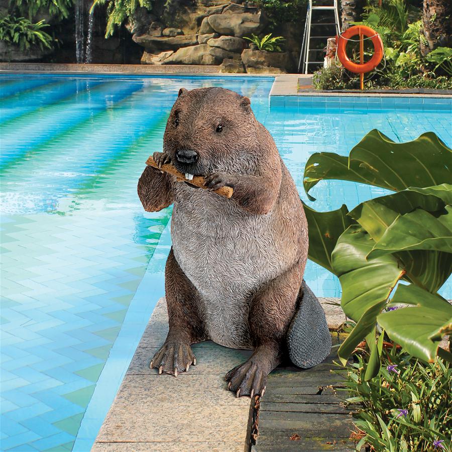 Dam Building Beaver Garden Statue