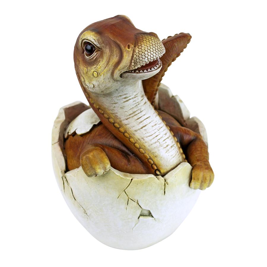 Baby Raptor Dinosaur Egg Hatchling Statue