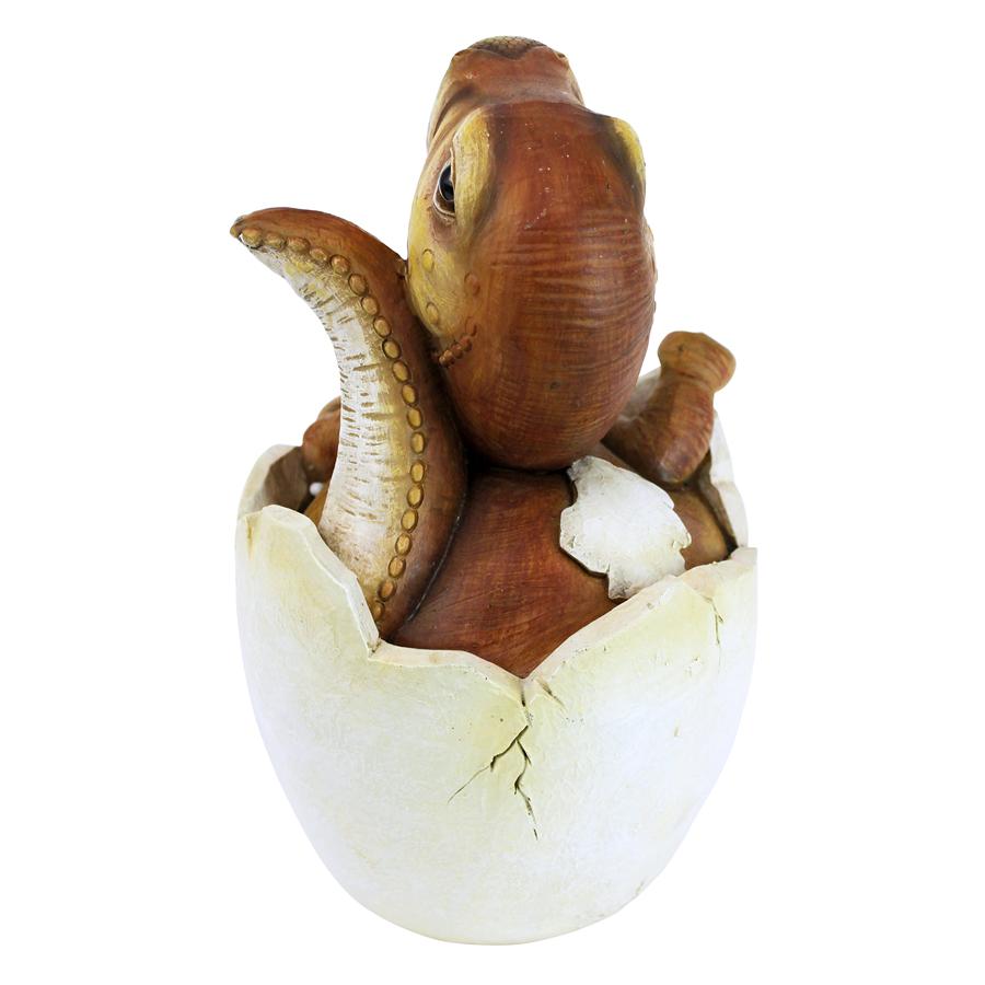 Baby Raptor Dinosaur Egg Hatchling Statue