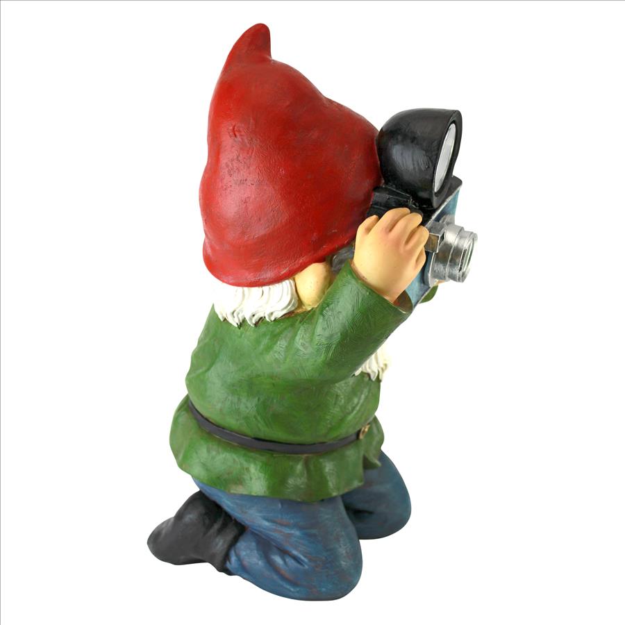 Smile For Me Solar Garden Gnome Statue