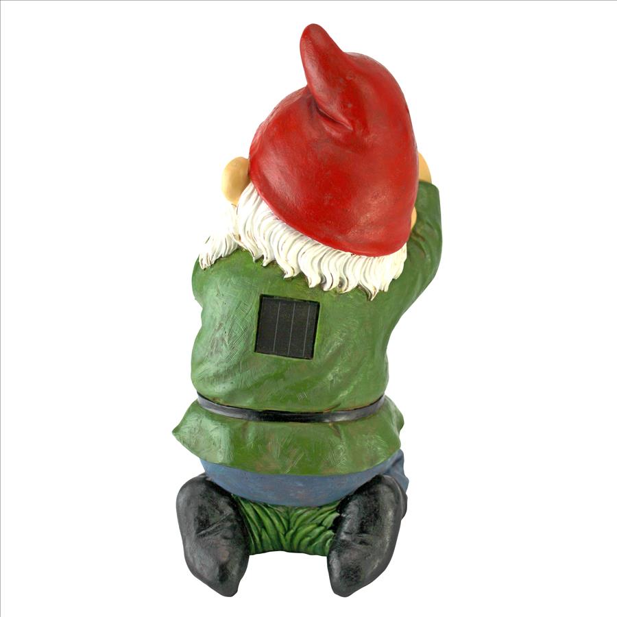 Smile For Me Solar Garden Gnome Statue