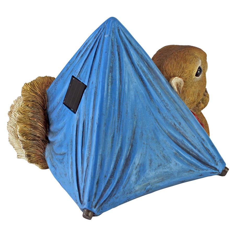 Backyard Camper Squirrel Solar Statue