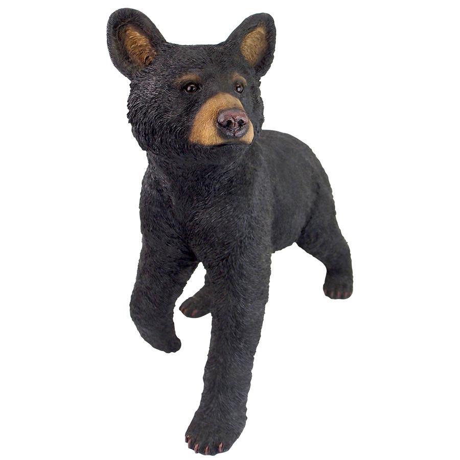 Snooping Cub Black Bear Statue