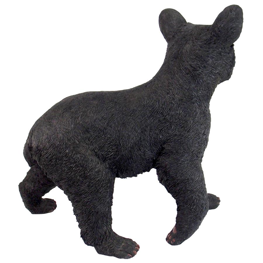 Snooping Cub Black Bear Statue