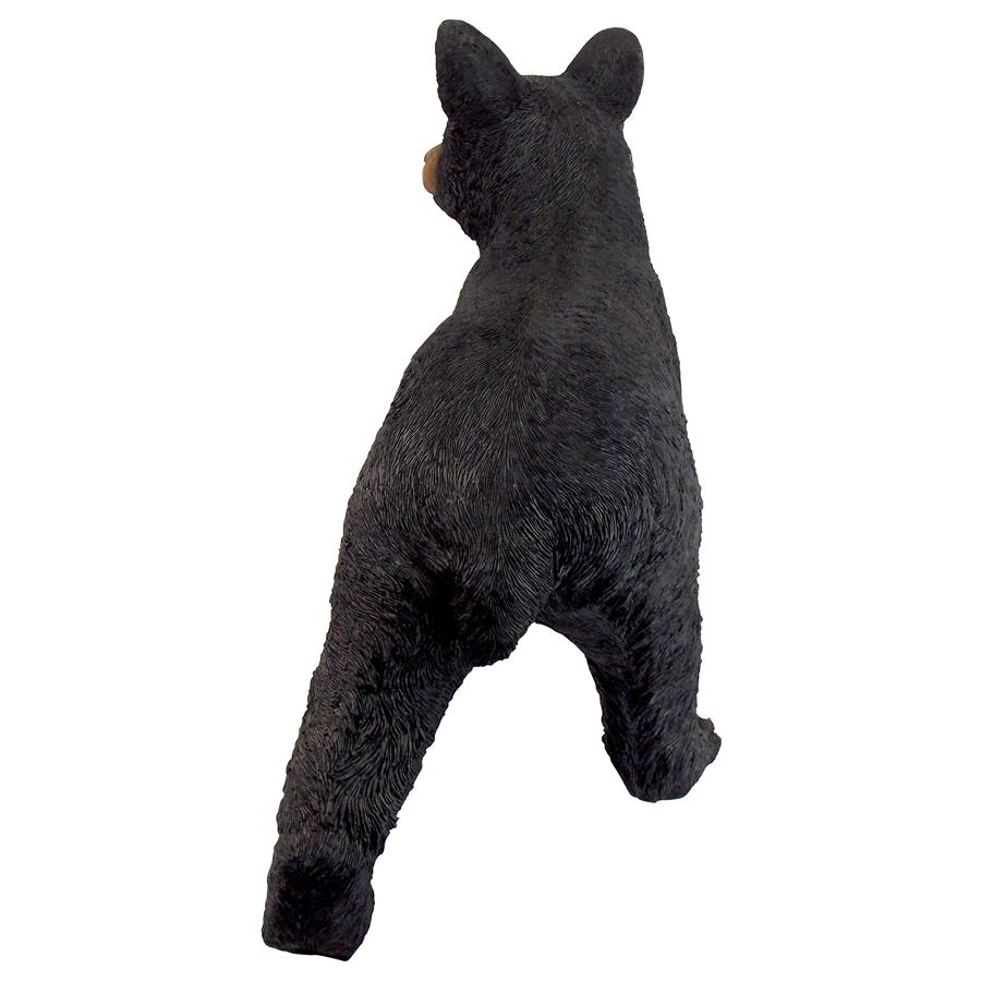 Snooping Cub Black Bear Statue