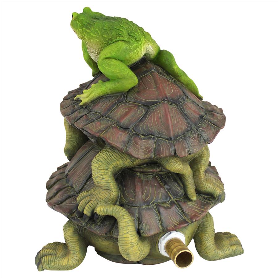 Along for the Ride, Frog and Turtles Spitter Piped Statue