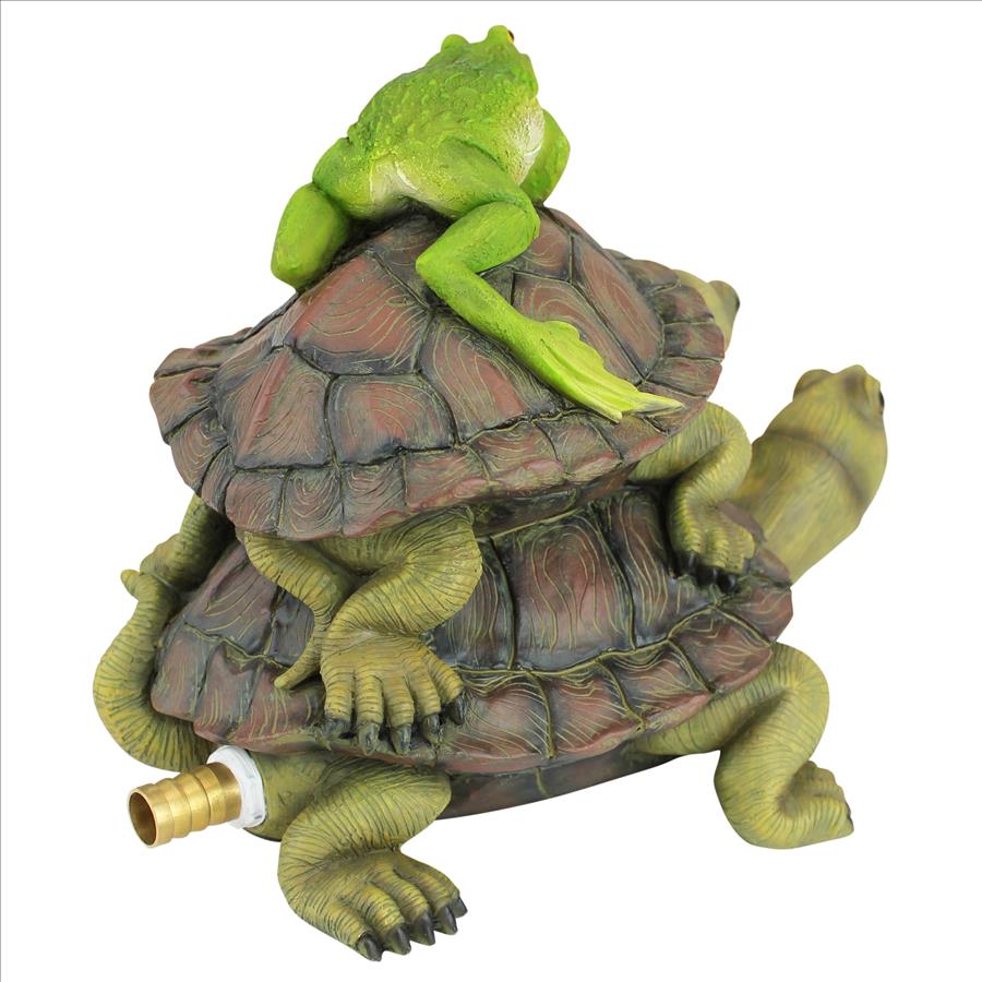 Along for the Ride, Frog and Turtles Spitter Piped Statue