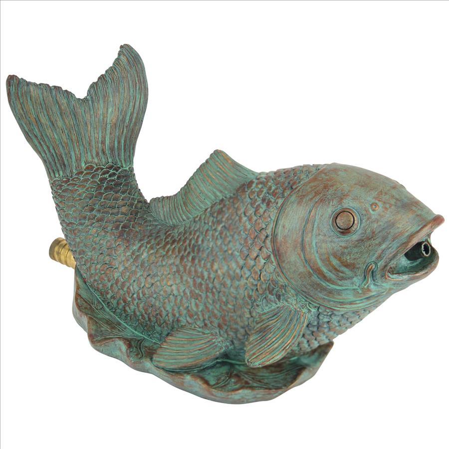 Japanese Koi Piped Spitter Statue