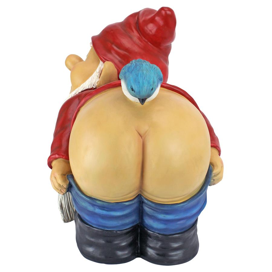 Loonie Moonie Bare Buttocks Garden Gnome Statue: Large