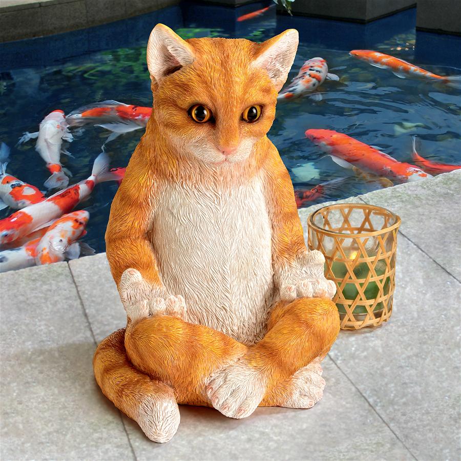 Zen Kitty Meditating Cat Statue