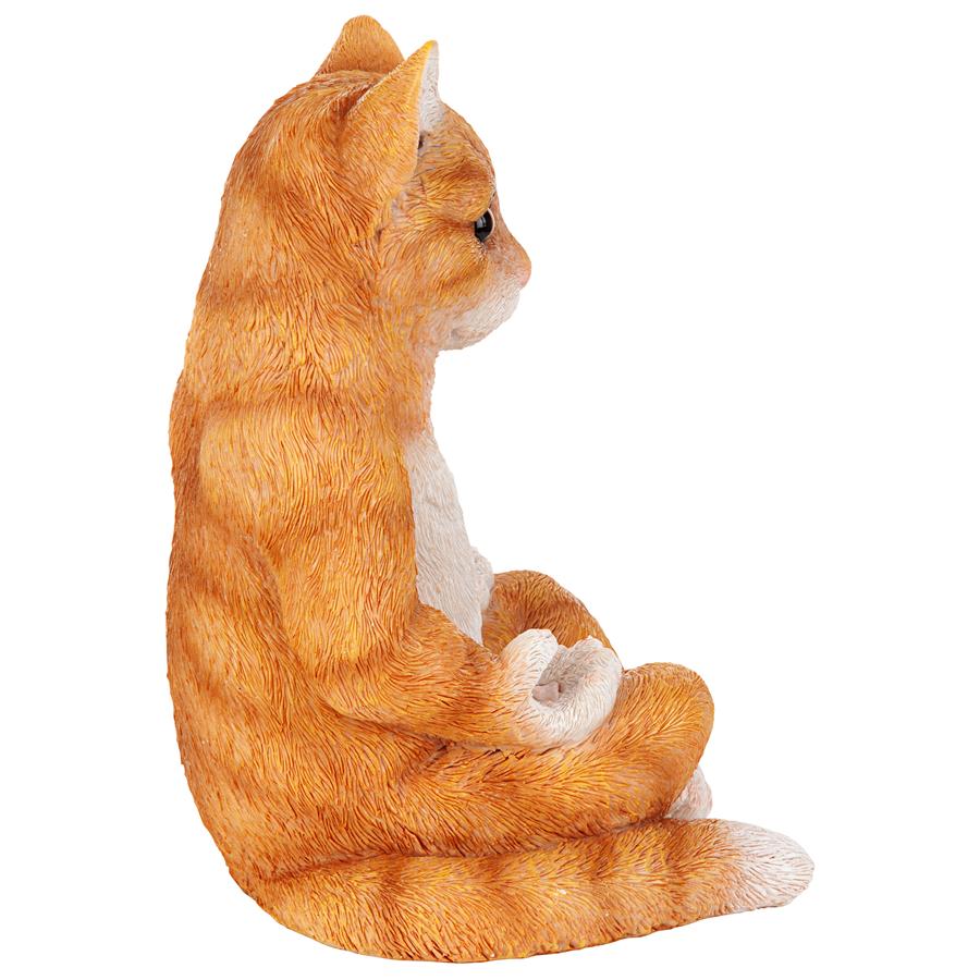 Zen Kitty Meditating Cat Statue