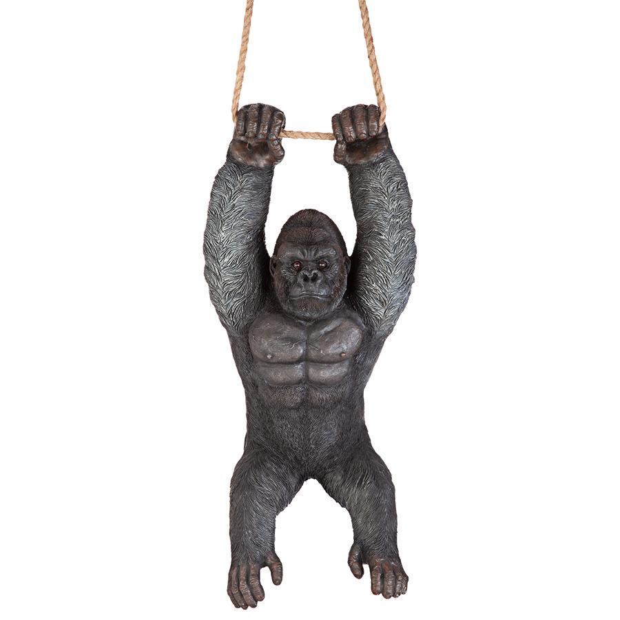 Swinging Great Ape Jungle Monster Hanging Gorilla Sculpture