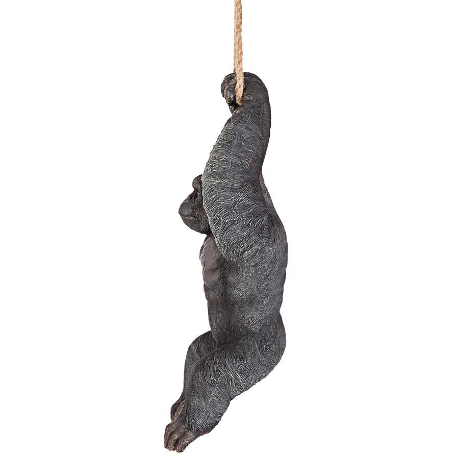 Swinging Great Ape Jungle Monster Hanging Gorilla Sculpture