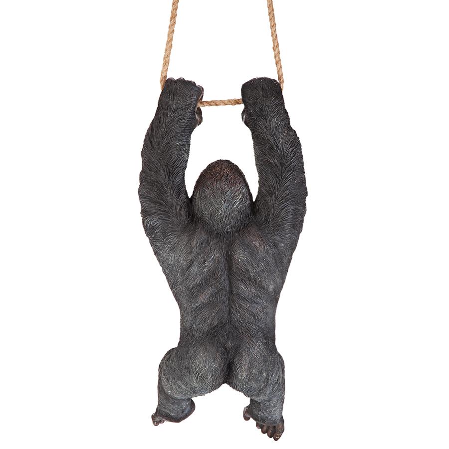 Swinging Great Ape Jungle Monster Hanging Gorilla Sculpture