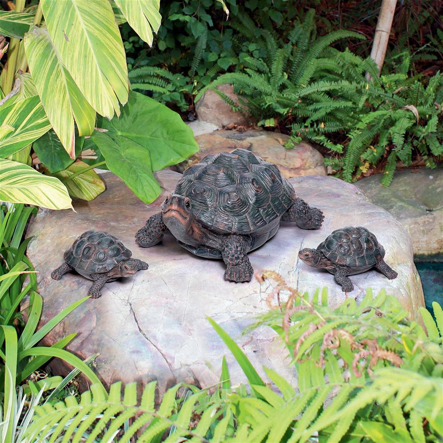 Turtle Tribe Garden Tortoise Family Statues