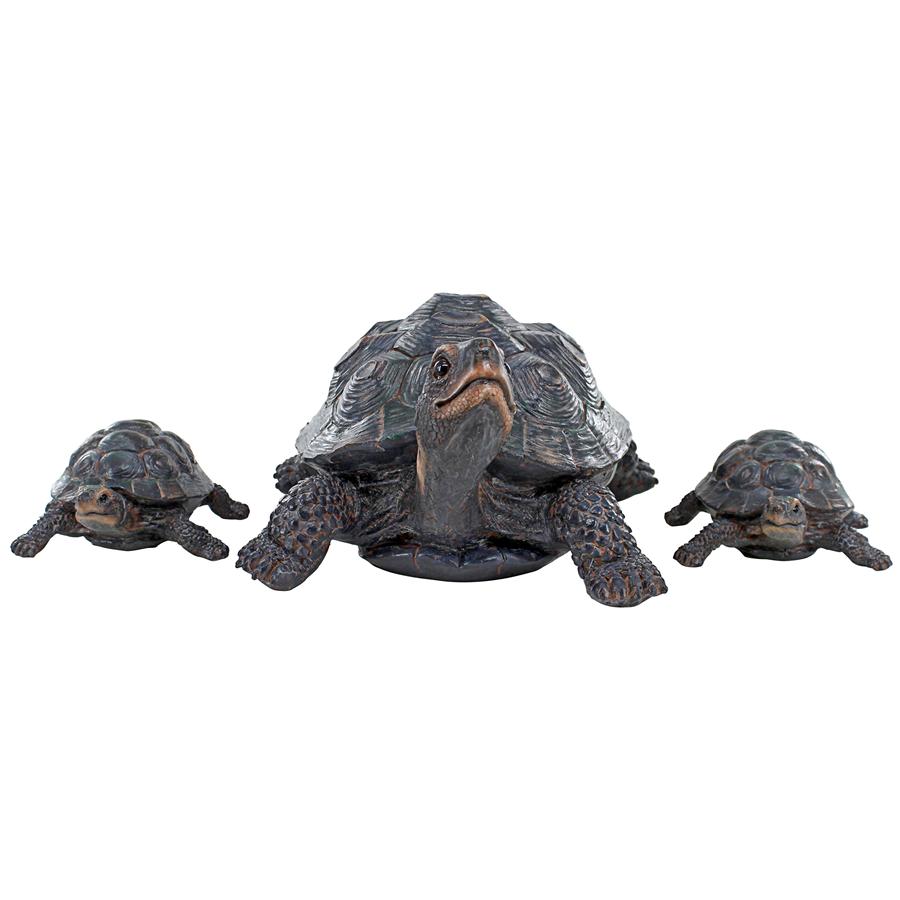 Turtle Tribe Garden Tortoise Family Statues