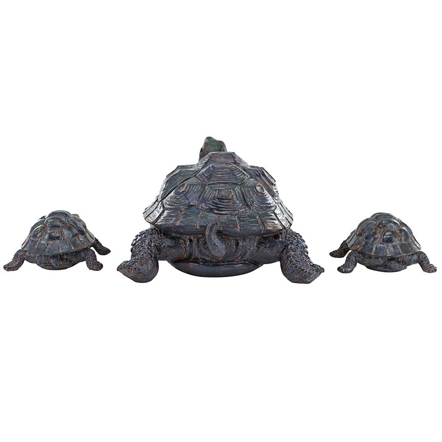 Turtle Tribe Garden Tortoise Family Statues