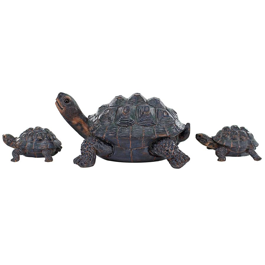 Turtle Tribe Garden Tortoise Family Statues