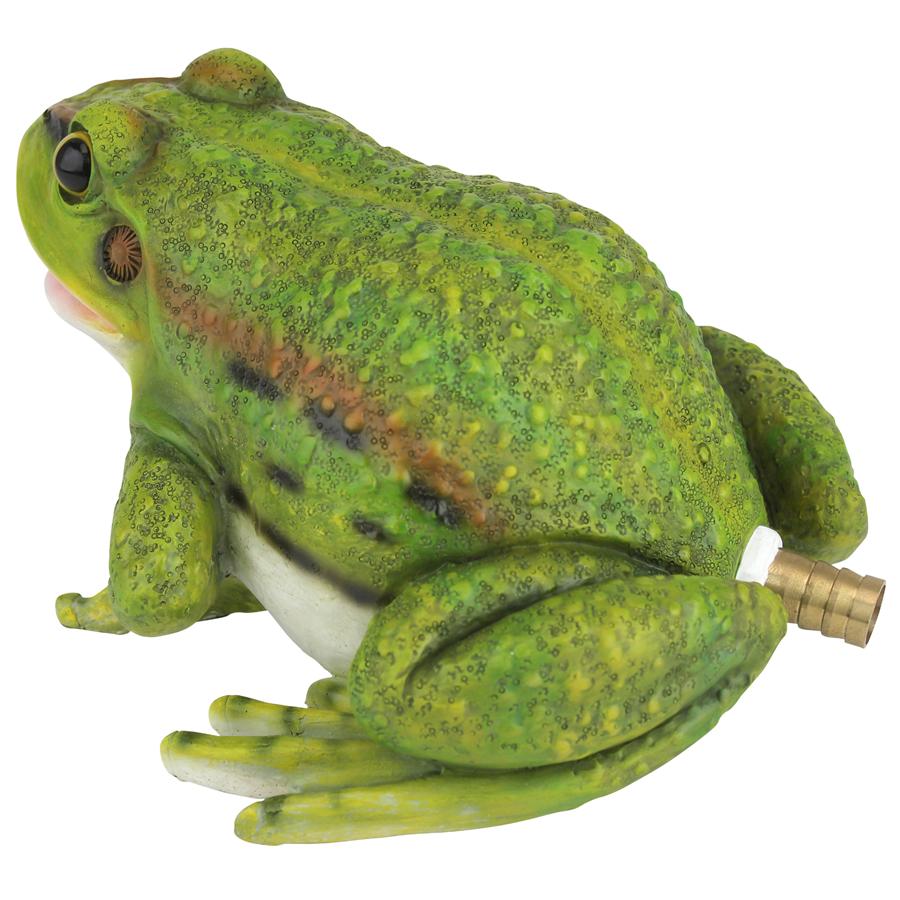 Friendly Frog Piped Toad Spitter Statue