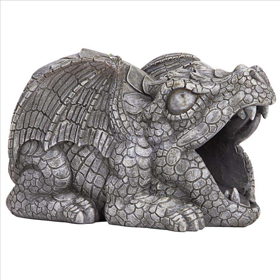 Darian the Dragon Gutter Guardian Downspout Statue