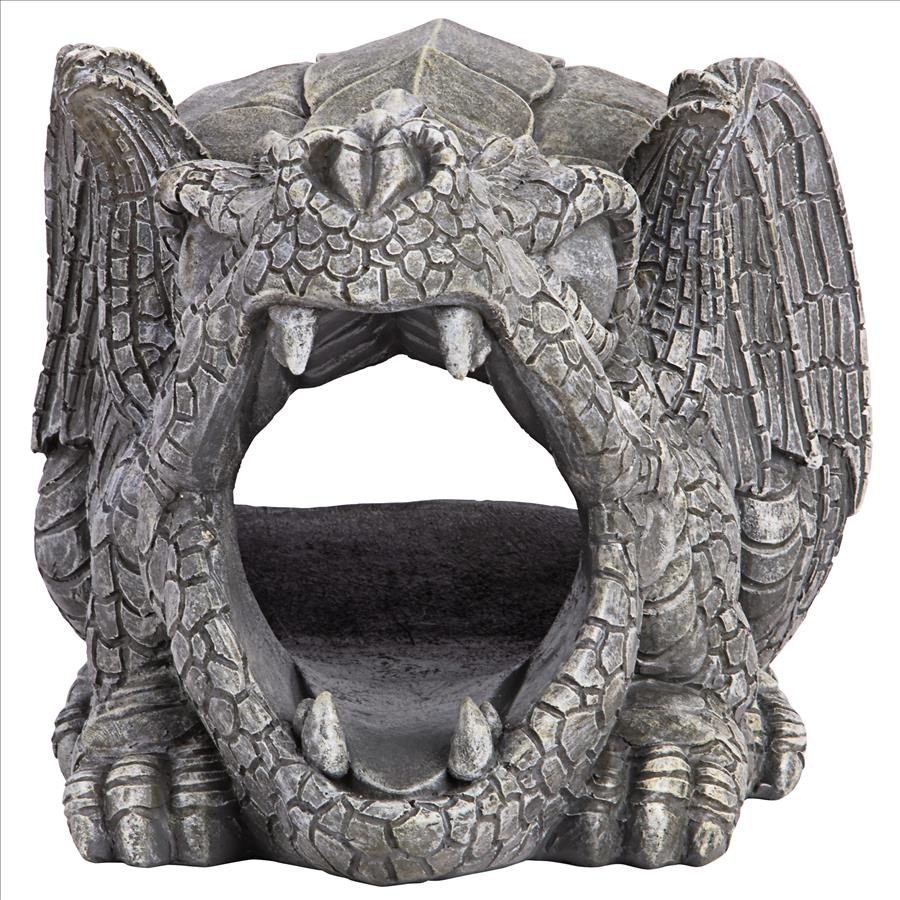 Darian the Dragon Gutter Guardian Downspout Statue