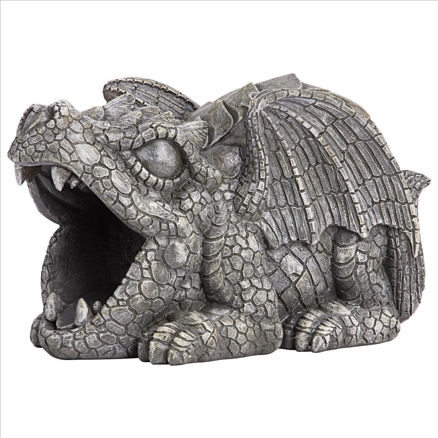 Darian the Dragon Gutter Guardian Downspout Statue