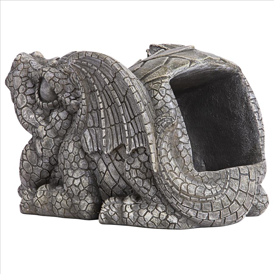 Darian the Dragon Gutter Guardian Downspout Statue