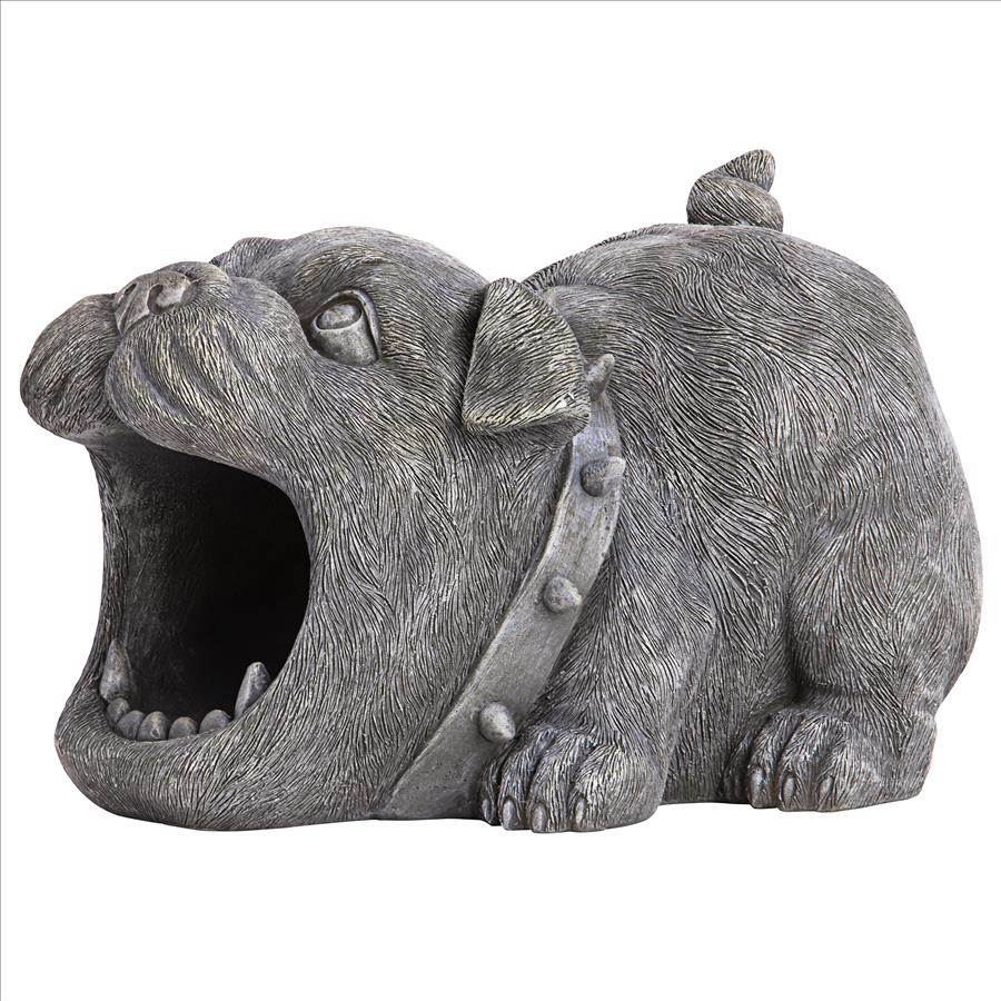 Butch the Bulldog Gutter Guardian Downspout Statue