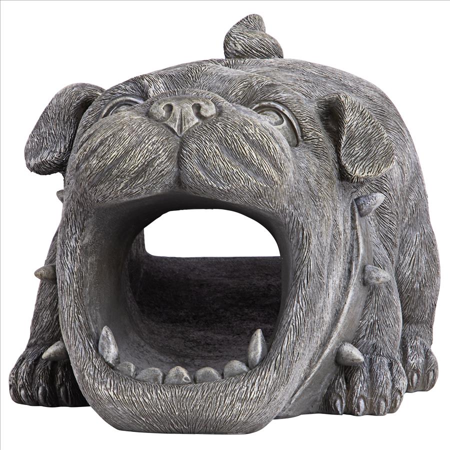 Butch the Bulldog Gutter Guardian Downspout Statue